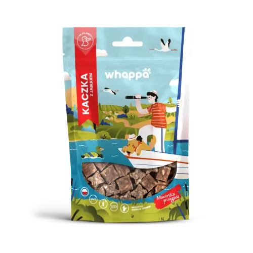 Przysmak dla psa Whappa Monoproteinowe kostki treningowe Kaczka z jabłkiem