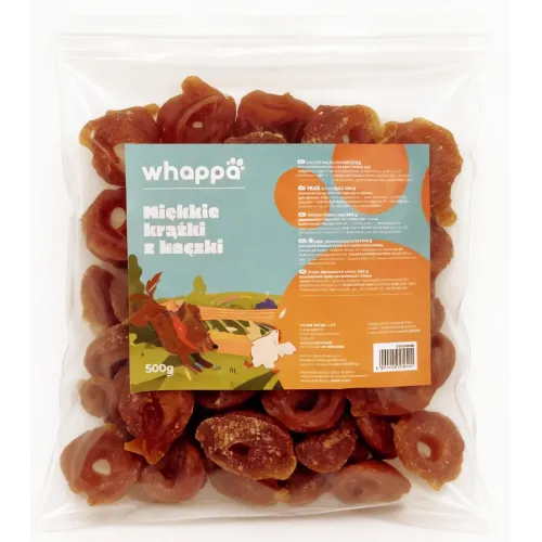 Przysmak dla psa Whappa 500gr Miękkie krążki z kaczki