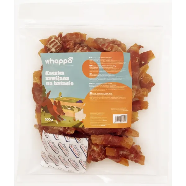 Przysmak dla psa Whappa 500gr Kaczka owinięta na frytce z batata