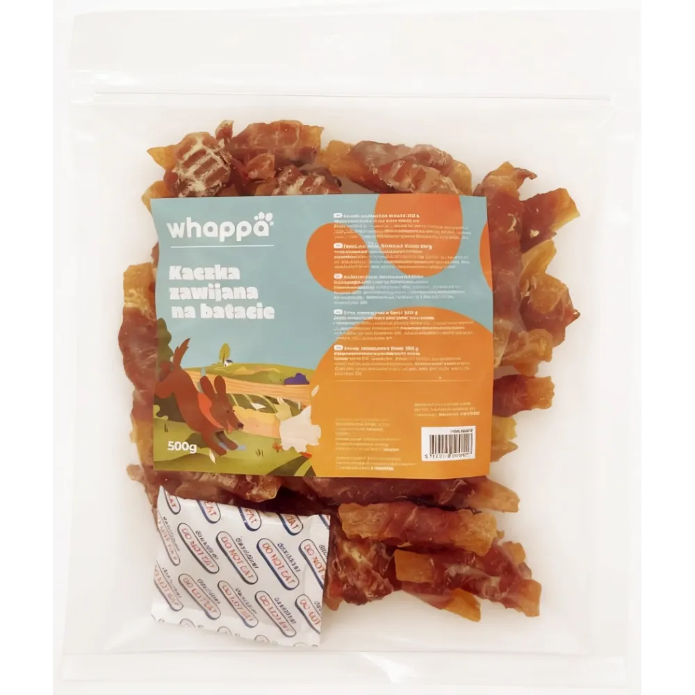 Przysmak dla psa Whappa 500gr Kaczka owinięta na frytce z batata