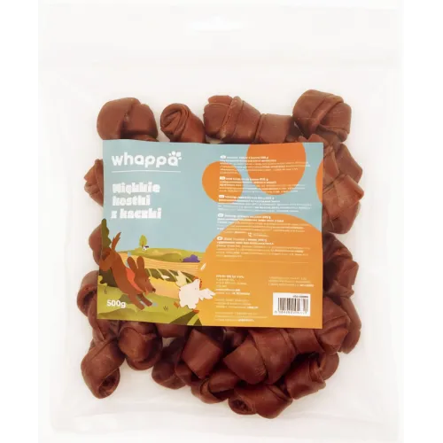 Przysmak dla psa Whappa 500gr Miękkie kostki z kaczki