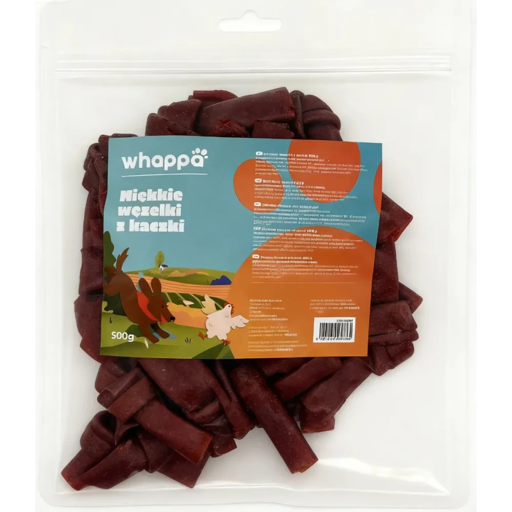 Przysmak dla psa Whappa 500gr Miękkie węzełki z kaczki