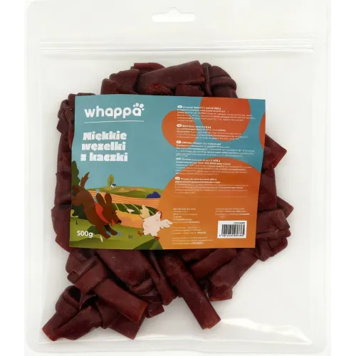 Przysmak dla psa Whappa 500gr Miękkie węzełki z kaczki