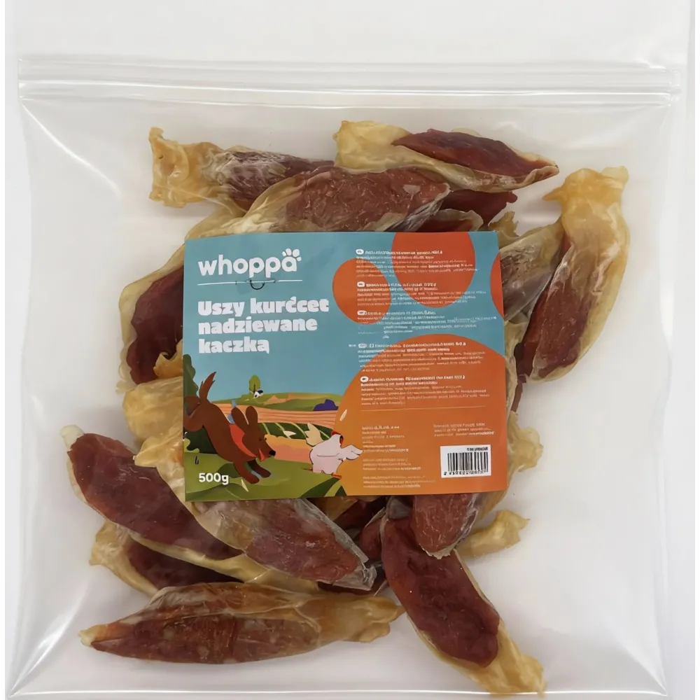 Przysmak dla psa Whappa 500gr Uszy królicze faszerowane kaczką