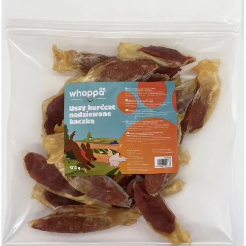 Przysmak dla psa Whappa 500gr Uszy królicze faszerowane kaczką