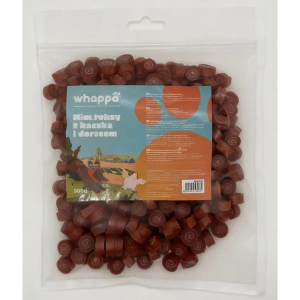 Przysmak dla psa Whappa 500gr Rollsy z kaczki