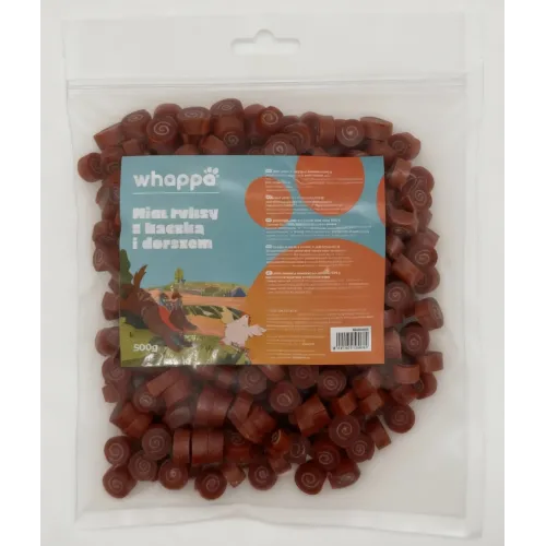 Przysmak dla psa Whappa 500gr Rollsy z kaczki