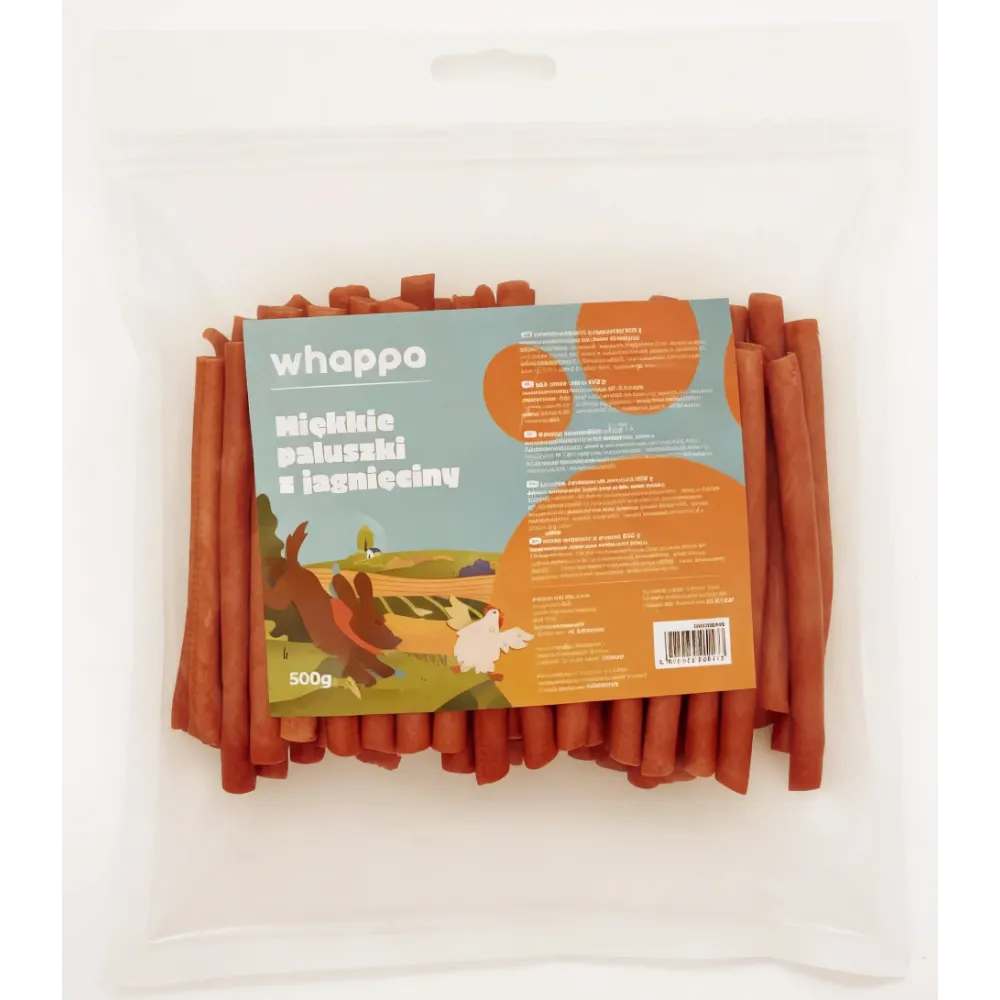 Przysmak dla psa Whappa 500gr Miękkie paluszki z jagnięciny