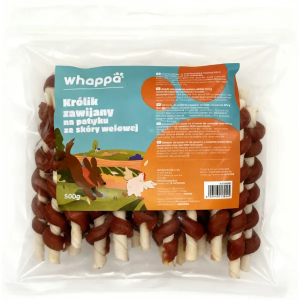 Przysmak dla psa 500gr Zawijasy z królika