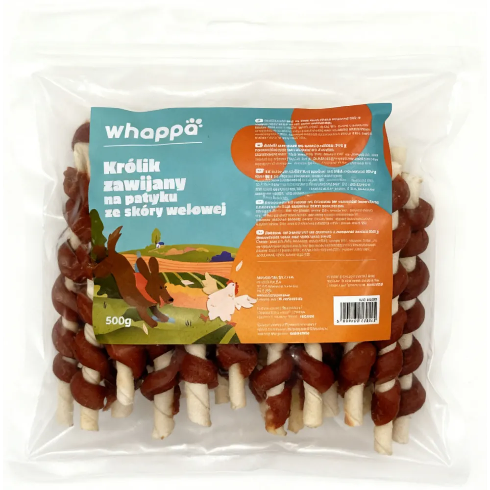 Przysmak dla psa 500gr Zawijasy z królika