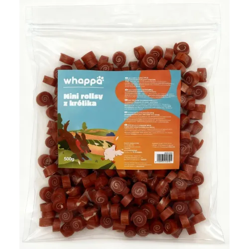 Przysmak dla psa Whappa 500gr Rollsy z królika
