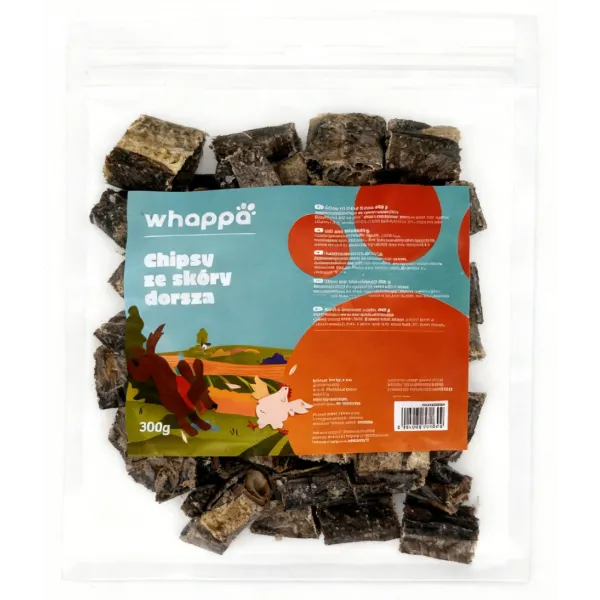 Przysmak dla psa Whappa 300gr Chipsy ze skóry Dorsza