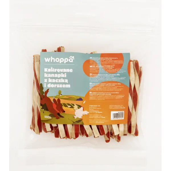 Przysmak dla psa Whappa 500gr Kanapka z kaczką