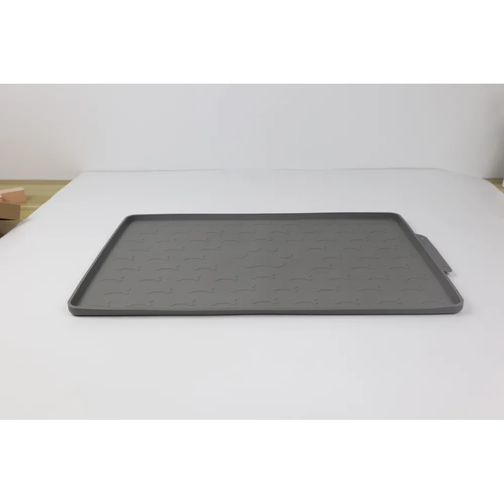 MATA PODKŁADKA POD MISKĘ MISKI DLA PSA KOTA wodoodporna TIVRA szara