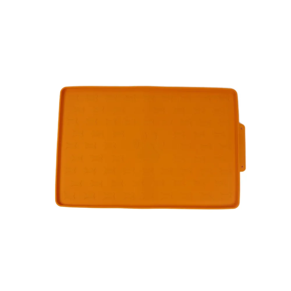 MATA PODKŁADKA POD MISKĘ MISKI DLA PSA KOTA wodoodporna TIVRA musztardowa