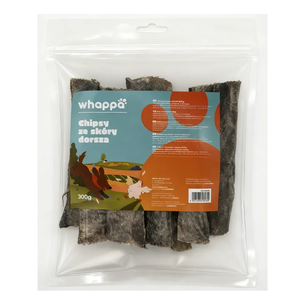 Przysmak dla psa Whappa 300gr Zawijana skóra dorsza