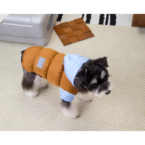 KURTKA DLA PSA ciepła kamizelka ubranko na zimę niebieski kaptur S COCO