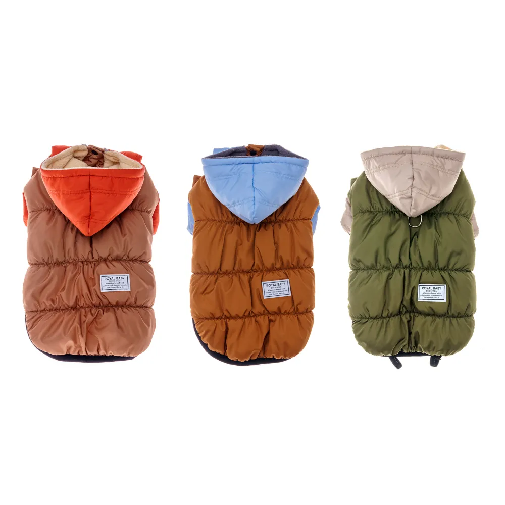 KURTKA DLA PSA ciepła kamizelka ubranko na zimę niebieski kaptur M COCO