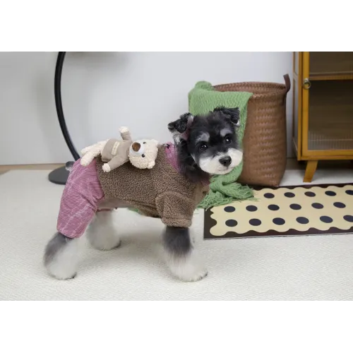 KURTKA DLA PSA ciepłe miękkie różowe ubranko kamizelka brąz L TEDI