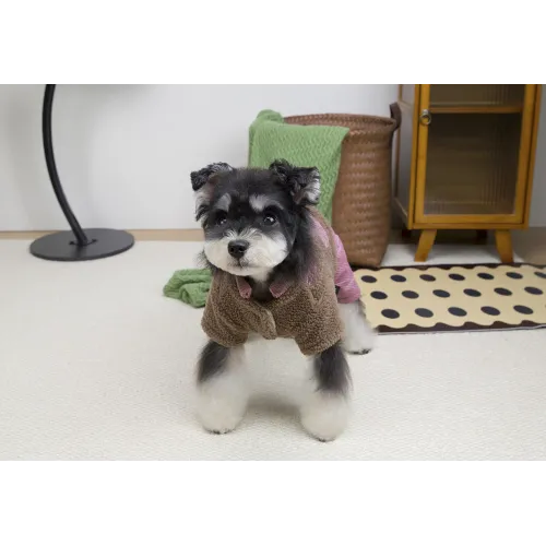 KURTKA DLA PSA ciepłe miękkie różowe ubranko kamizelka brąz L TEDI