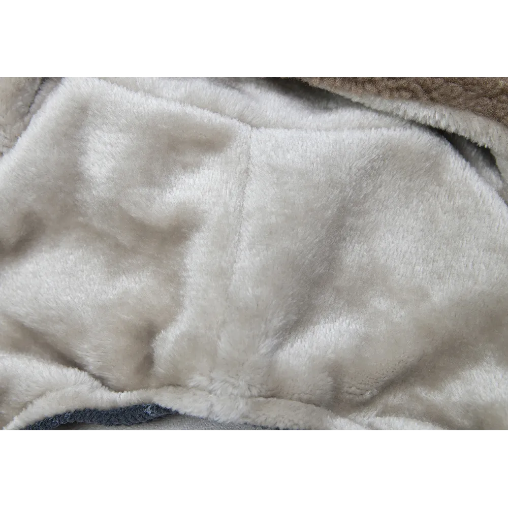 KURTKA DLA PSA ciepłe miękkie granatowe ubranko kamizelka brąz M TEDI