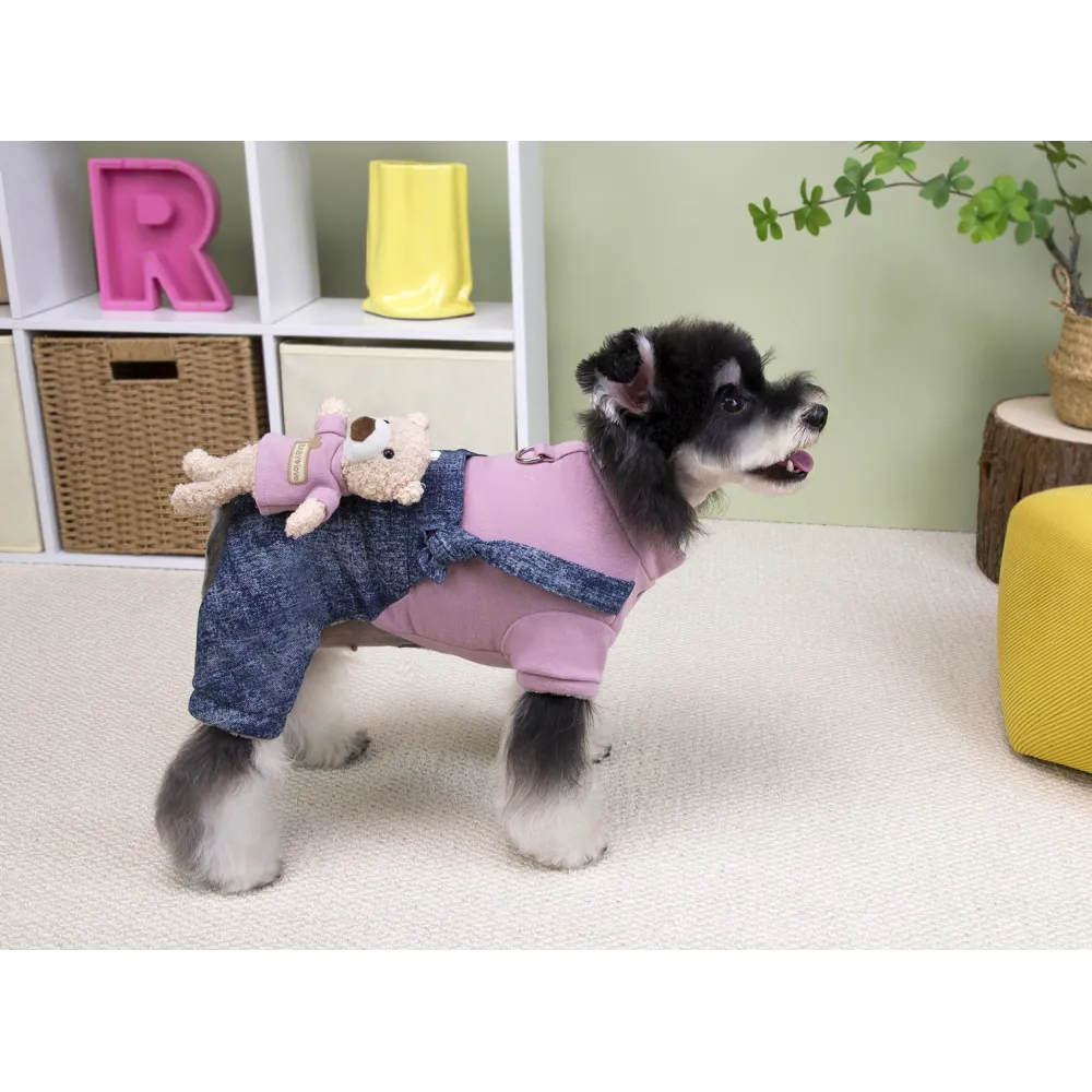 KURTKA DLA PSA ciepłe miękkie niebieskie ubranko kamizelka różowa S TEDI