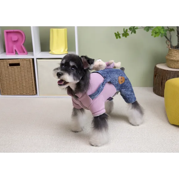 KURTKA DLA PSA ciepłe miękkie niebieskie ubranko kamizelka różowa M TEDI 2
