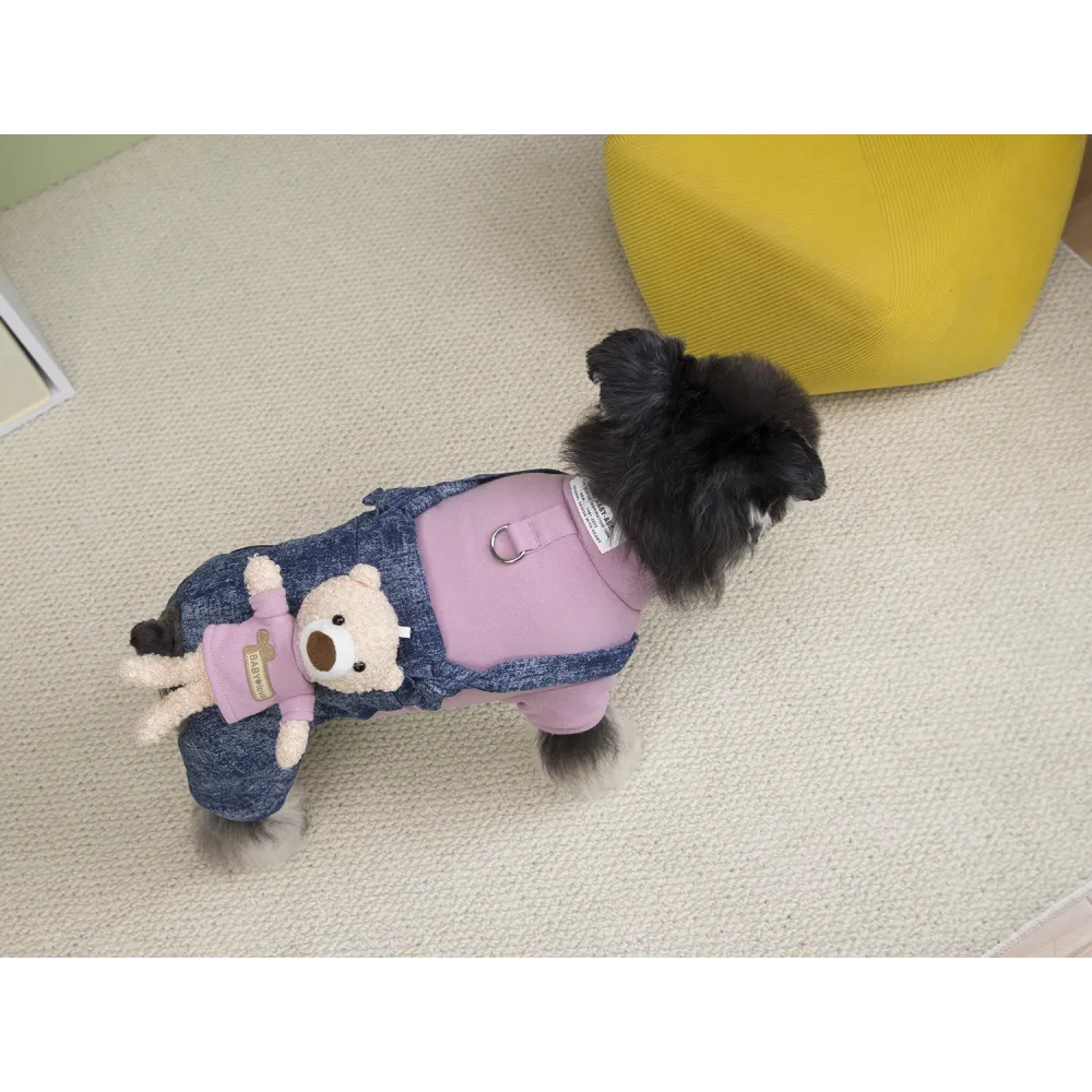 KURTKA DLA PSA ciepłe miękkie niebieskie ubranko kamizelka różowa M TEDI