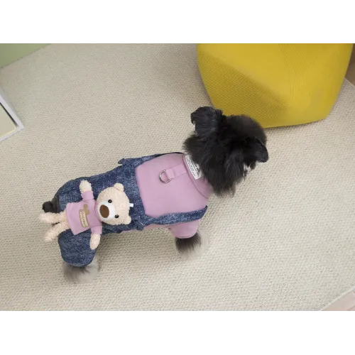 KURTKA DLA PSA ciepłe miękkie niebieskie ubranko kamizelka różowa L TEDI