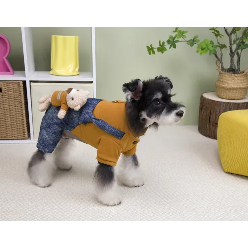 KURTKA DLA PSA ciepłe miękkie niebieskie ubranko kamizelka brązowa L TEDI