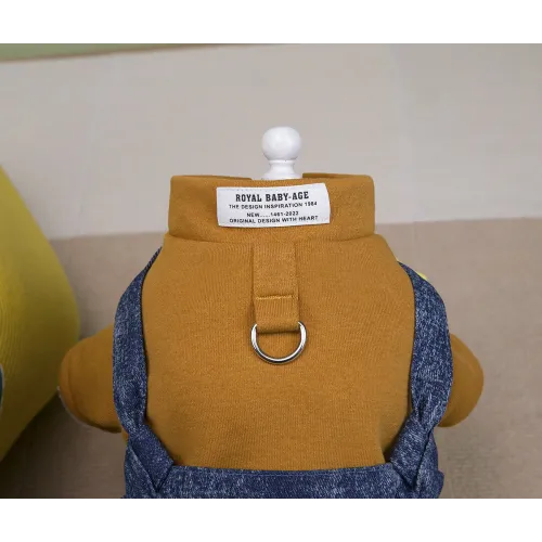 KURTKA DLA PSA ciepłe miękkie niebieskie ubranko kamizelka brązowa L TEDI