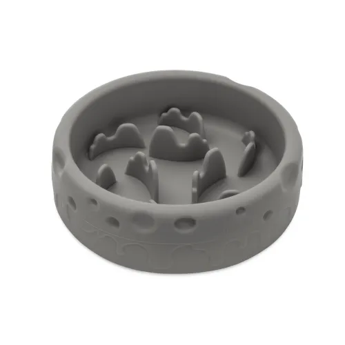 MISKA DLA PSA SPOWALNIAJĄCA JEDZENIE antypoślizgowa LUNA szara 550ml