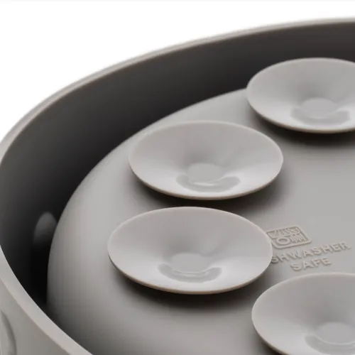 MISKA DLA PSA SPOWALNIAJĄCA JEDZENIE antypoślizgowa LUNA szara 550ml