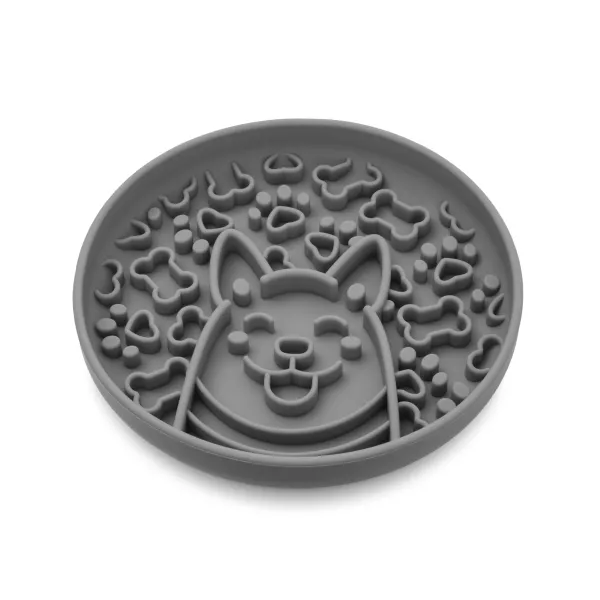 MISKA DLA PSA SPOWALNIAJĄCA JEDZENIE antypoślizgowa ALEX szara 580ml