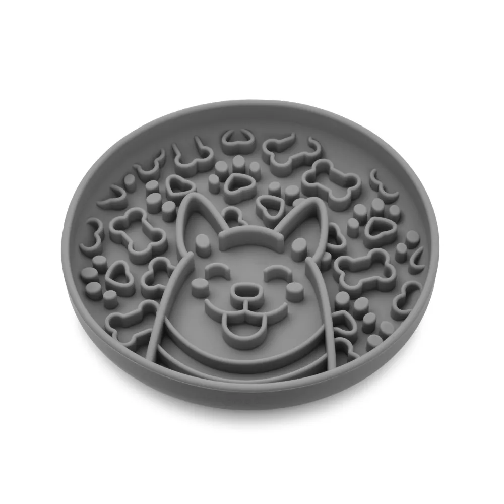 MISKA DLA PSA SPOWALNIAJĄCA JEDZENIE antypoślizgowa ALEX szara 580ml