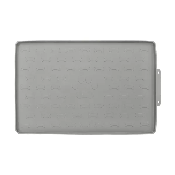 MATA PODKŁADKA POD MISKĘ MISKI DLA PSA KOTA wodoodporna TIVRA szara