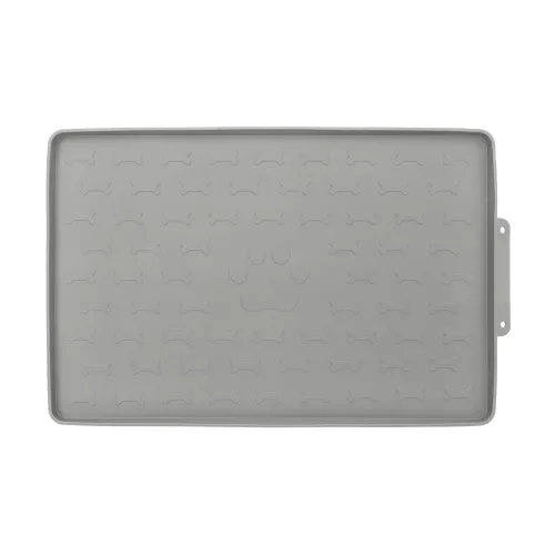 MATA PODKŁADKA POD MISKĘ MISKI DLA PSA KOTA wodoodporna TIVRA szara