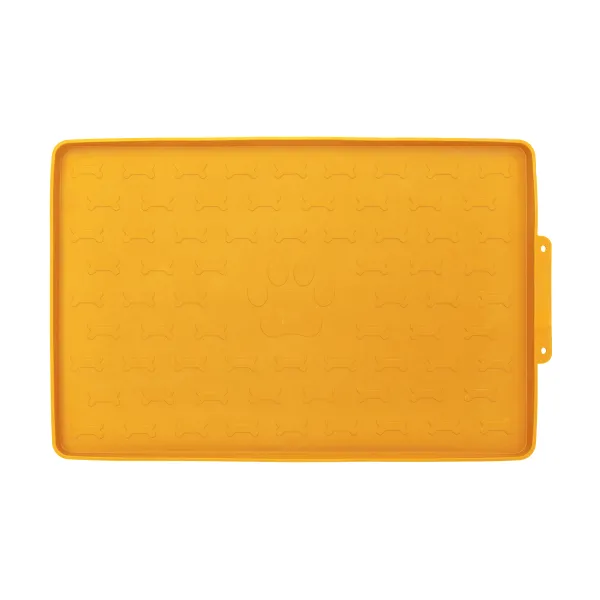 MATA PODKŁADKA POD MISKĘ MISKI DLA PSA KOTA wodoodporna TIVRA musztardowa