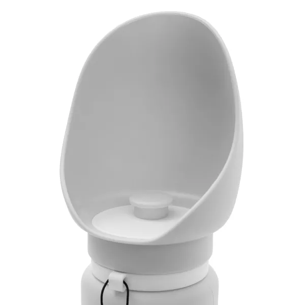 BUTELKA NA WODĘ DLA PSA turystyczna składany bidon z miską 0,55L szary 2