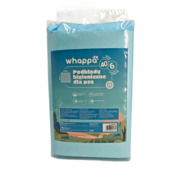 PODKŁADY HIGIENICZNE chłonne MATA DLA PSA do nauki sikania 60x60 40szt