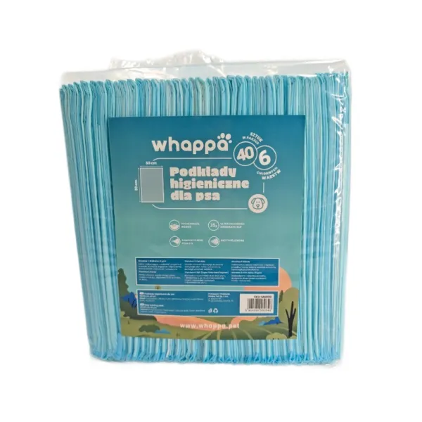 PODKŁADY HIGIENICZNE chłonne MATA DLA PSA do nauki sikania 60x90 40szt