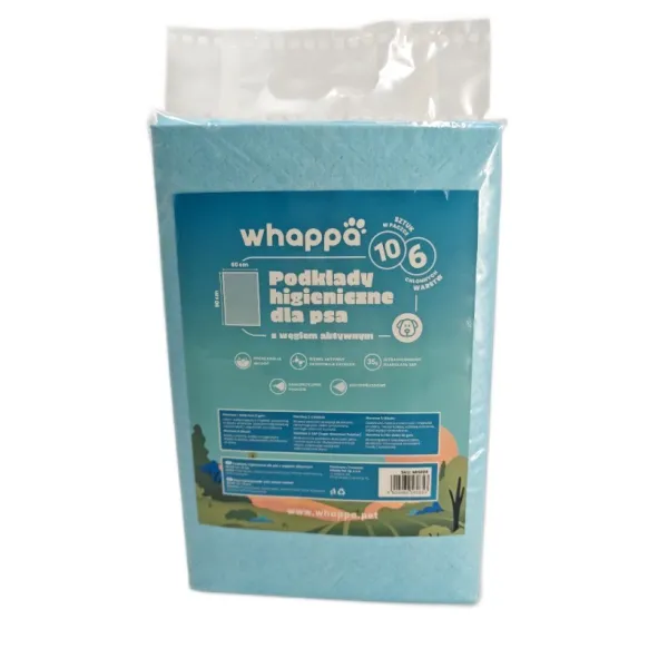PODKŁADY HIGIENICZNE z węglem aktywnym dla psa do nauki sikania 60x90 10szt