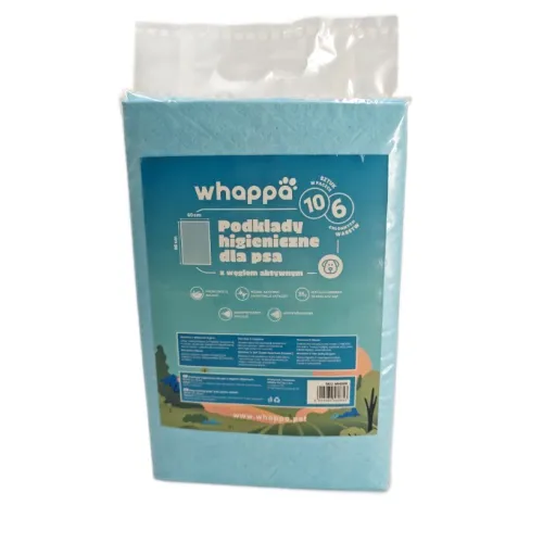 PODKŁADY HIGIENICZNE z węglem aktywnym dla psa do nauki sikania 60x90 10szt