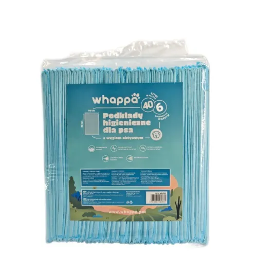 PODKŁADY HIGIENICZNE z węglem aktywnym dla psa do nauki sikania 60x90 40szt