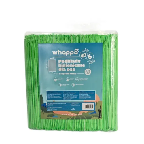 PODKŁADY HIGIENICZNE o zapachu trawy dla psa do nauki sikania 60x90 40szt