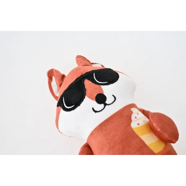 ZABAWKA DLA PSA szeleszcząca gryzak pluszowy lisek z piszczałką 33 cm 2