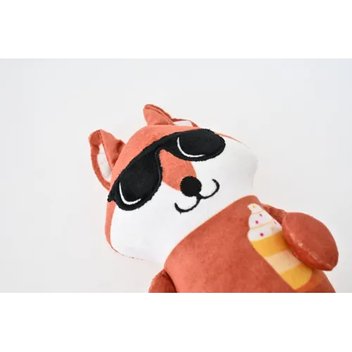 ZABAWKA DLA PSA szeleszcząca gryzak pluszowy lisek z piszczałką 33 cm