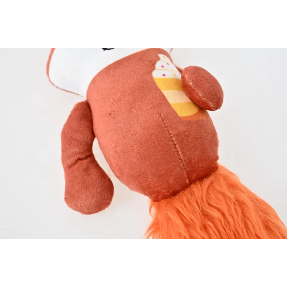 ZABAWKA DLA PSA szeleszcząca gryzak pluszowy lisek z piszczałką 33 cm