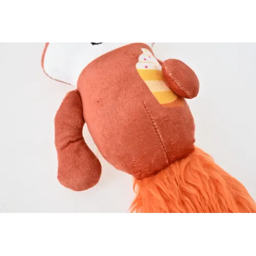 ZABAWKA DLA PSA szeleszcząca gryzak pluszowy lisek z piszczałką 33 cm