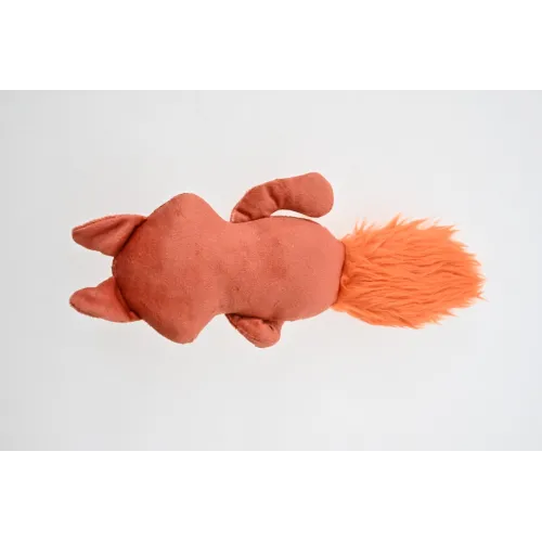 ZABAWKA DLA PSA szeleszcząca gryzak pluszowy lisek z piszczałką 33 cm